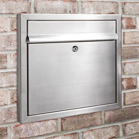 stainless steel lockable box|stainless wall mount locking mailbox.